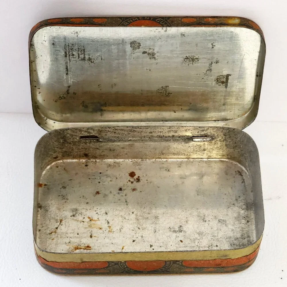 Antique Potters Catarrh Pastilles Cure Coughs Colds Hay Fever Asthma Tin
